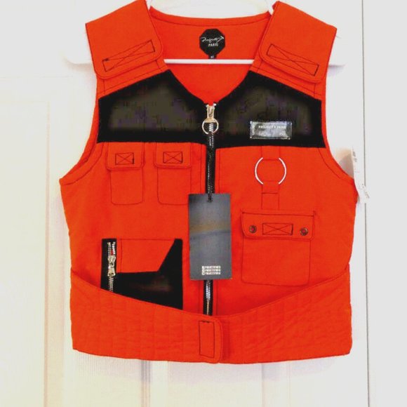 NWT Orange Vest PXP Paris Utility Hi Vis Padded Camping Shoot Tactical UK-M=US S - Picture 8 of 11